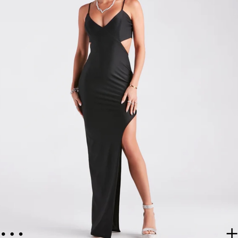 Satin cutout dress NWT